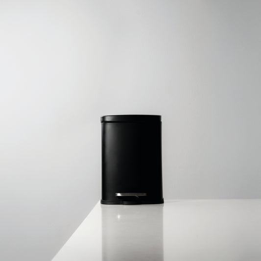 Cesto rectangular de acero inoxidable Negro de 5L