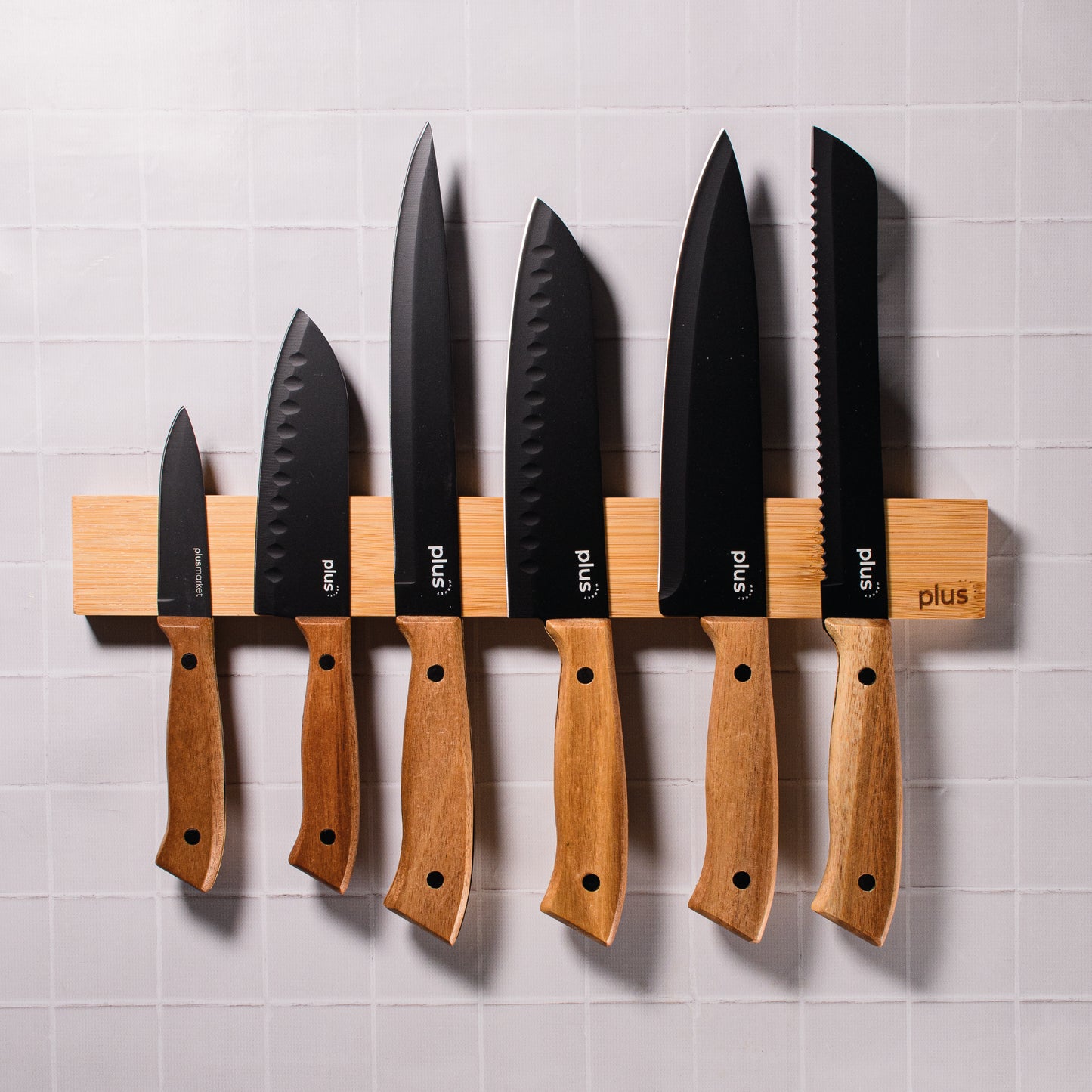 Barral magnético de Bambú 38 x 5 cms