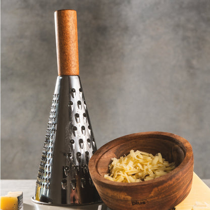 Rallador cónico con bowl acacia 29 cm