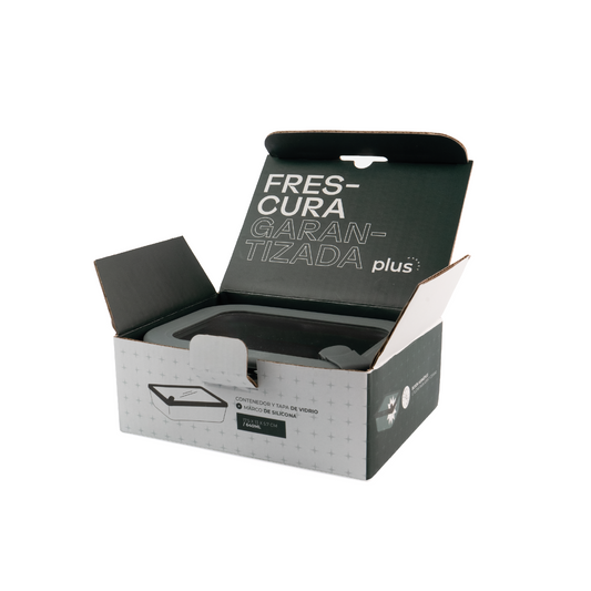 Contenedor de vidrio hermético con tapa 640 ml