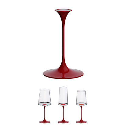 Tallo para copas de cristal imantado Rojo