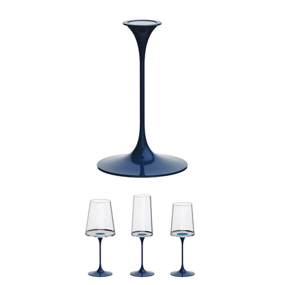 Tallo para copas de cristal imantado Azul