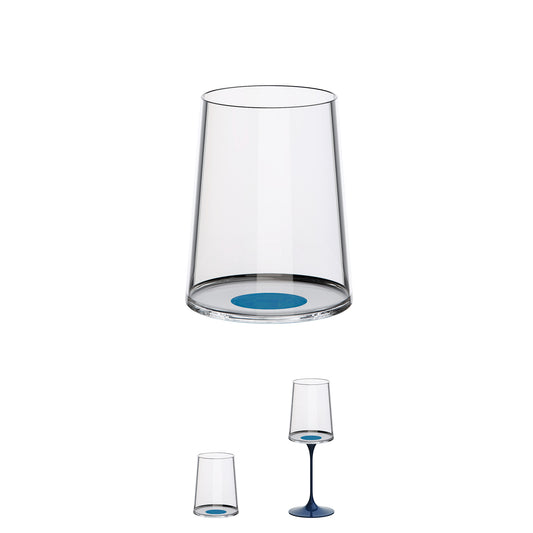 Copa cristal vino blanco con imán Azul Set x 2