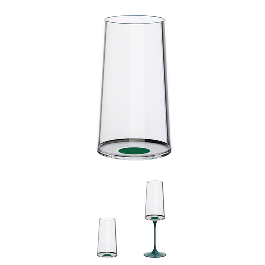 Set Trebonn Tallo Imantado Verde + 2 Copas de Cristal Trago Largo con Imán Verde – Diseño Moderno y Modular