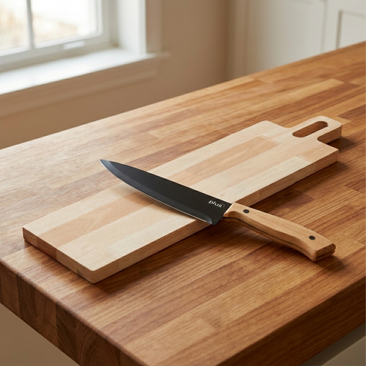 Combo Cuchillo Chef + Tabla Eucalipto Cocina