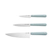 Set x 3 cuchillos de acero inoxidable Celeste