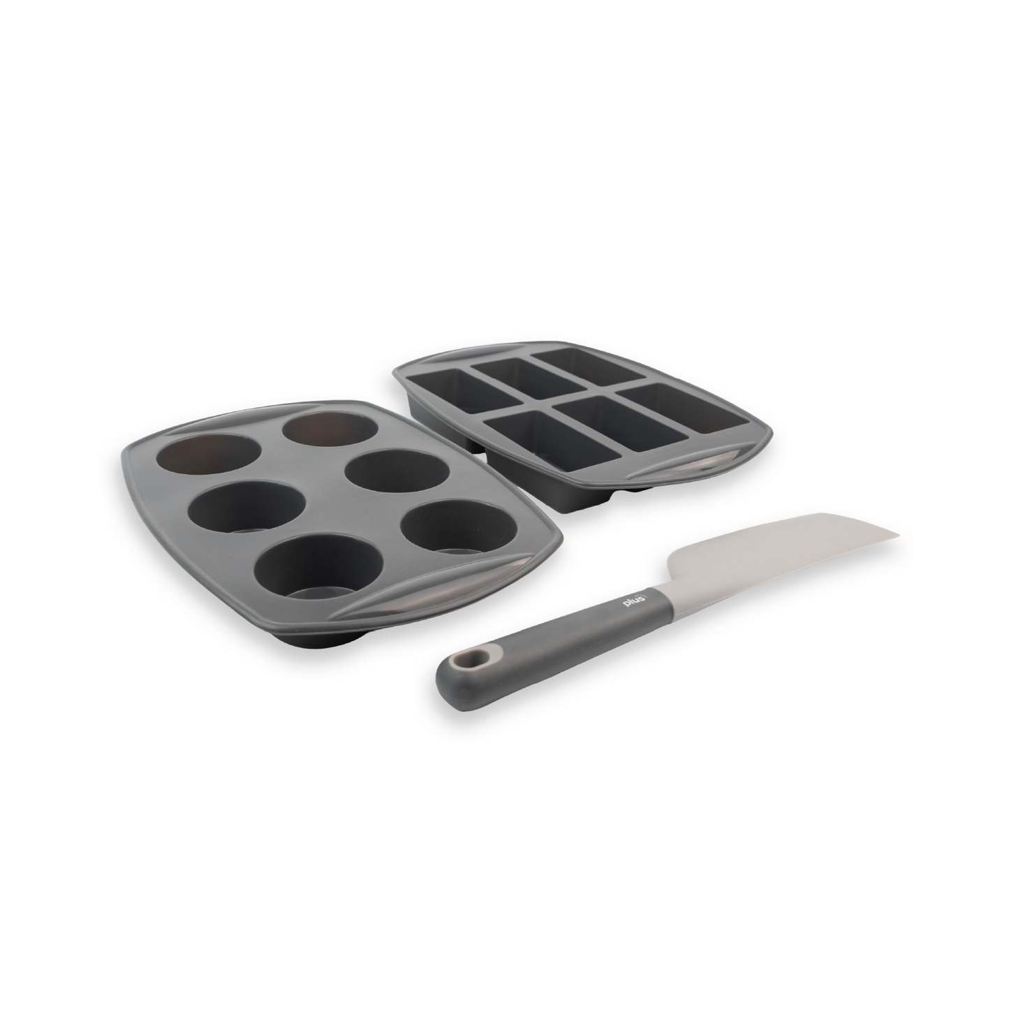 Set x3 Utensilios de Repostería | Molde Mini Budines + Molde Muffins x6 + Espátula Pastelera 33 cm