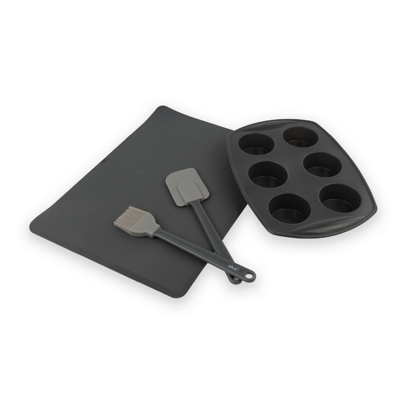 Kit x4 Utensilios de Repostería | Molde Muffins x6 + Silipad 38x28 cm + Pincel 25 cm + Espátula 25 cm