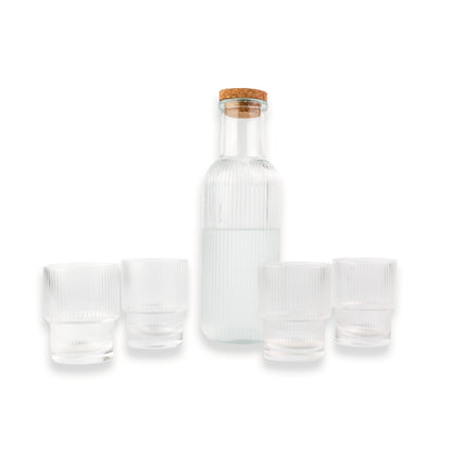 Set Botella + 4 Vasos Babilón 210 ml