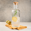 Botella vidrio c/tapa corcho 1L