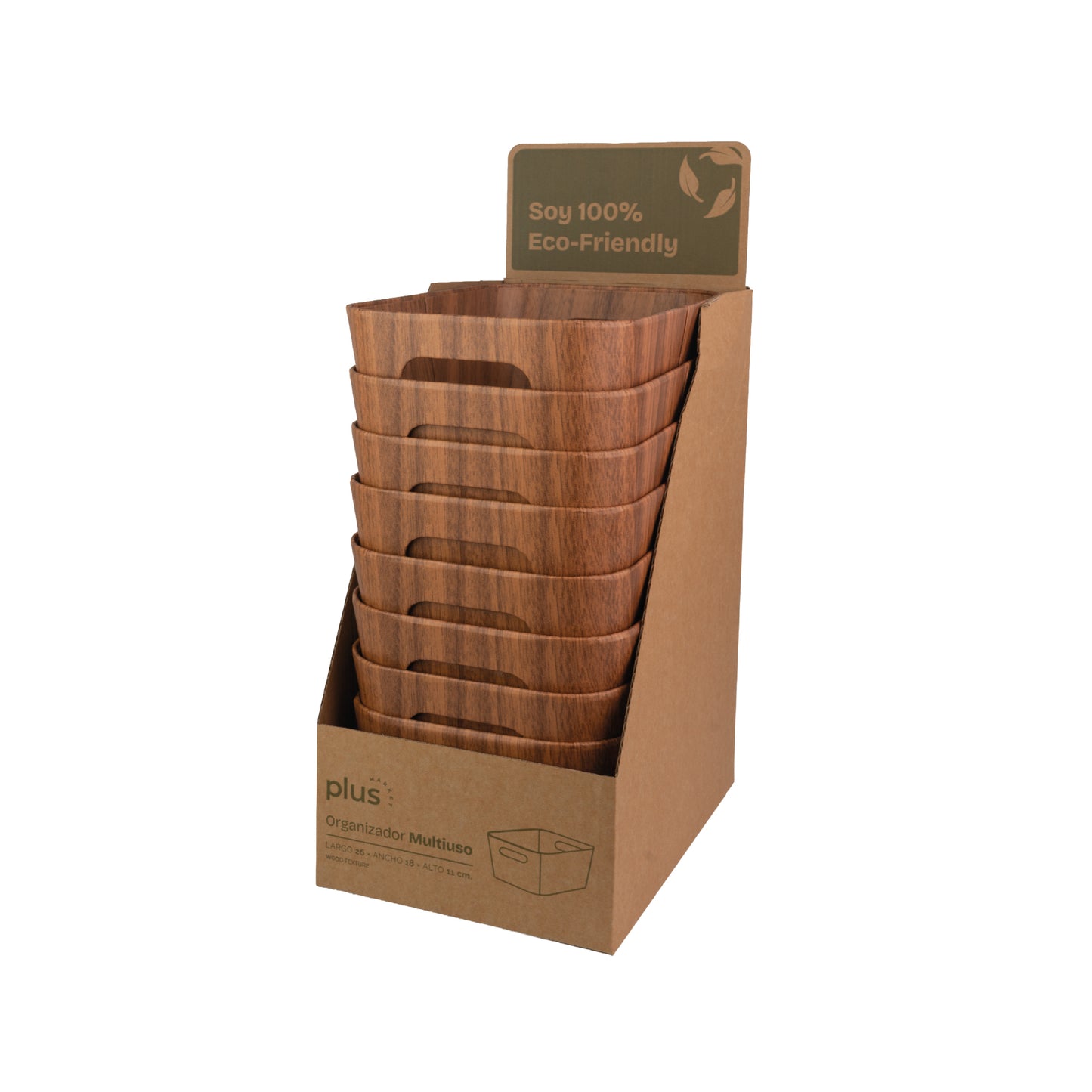 Organizador multiuso fibra/veg 26x18x11 cm