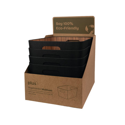 Organizador multiuso negro 30x41x20 cm