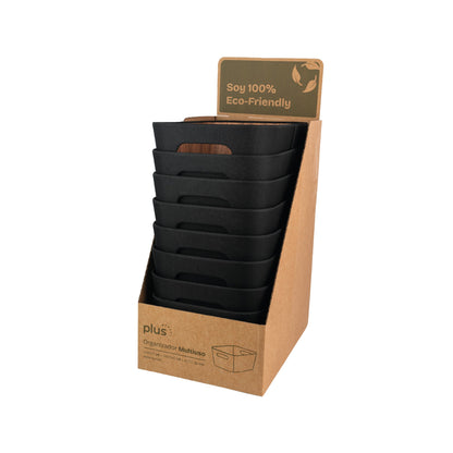 Organizador multiuso negro 26x18x11 cm