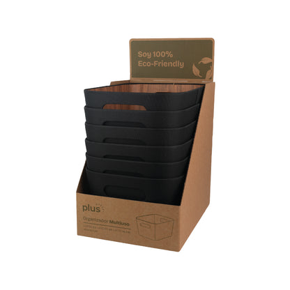 Organizador multiuso negro 23x31x15 cm