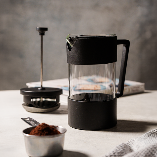 Cafetera con Embolo y Base Plastica 1 Litro