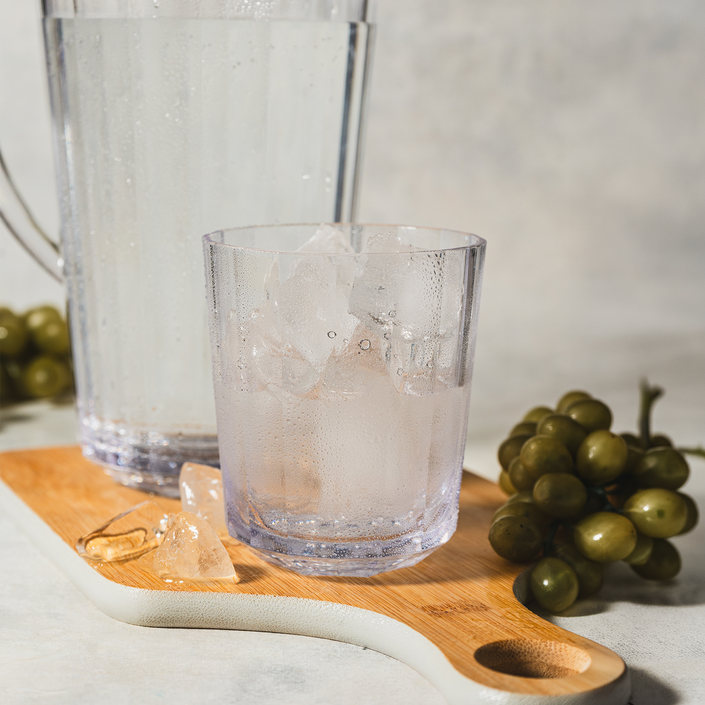 Vaso acrilico facetado 400 cc