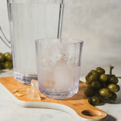 Vaso acrilico facetado 400 cc