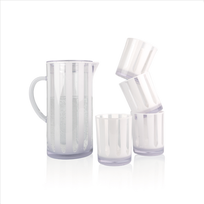 Set Jarra + 4 Vasos Acrílico