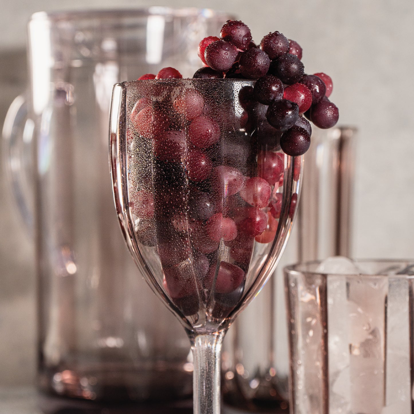 Set x4 Copas Acrílico Stoll Gris 270 cc | Reutilizables y Elegantes