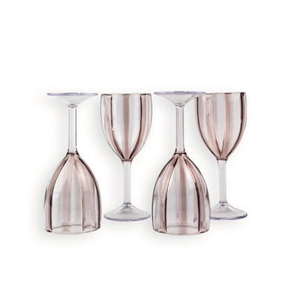 Set x4 Copas Acrílico Stoll Gris 270 cc | Reutilizables y Elegantes