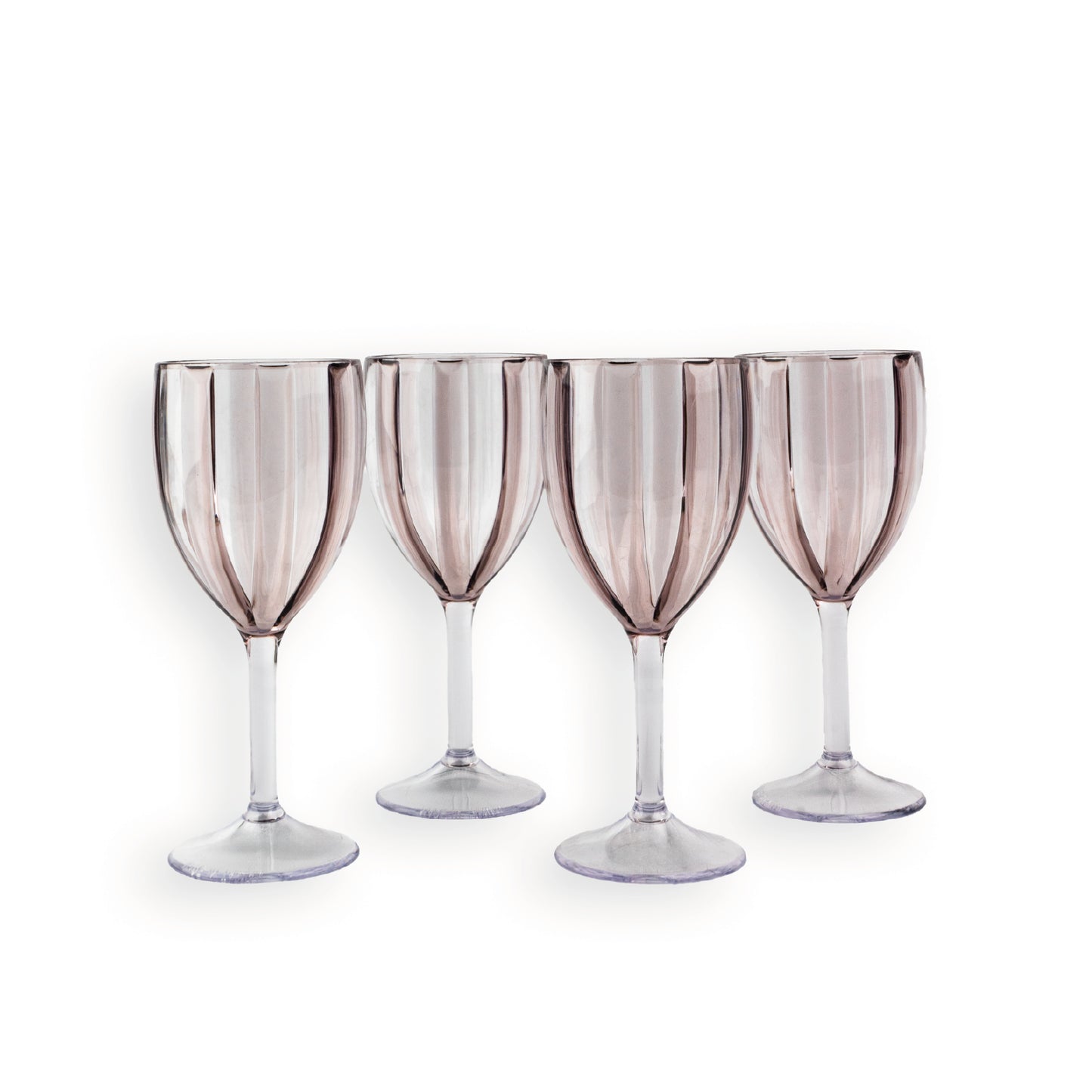 Set x4 Copas Acrílico Stoll Gris 270 cc | Reutilizables y Elegantes