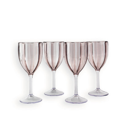 Set x4 Copas Acrílico Stoll Gris 270 cc | Reutilizables y Elegantes