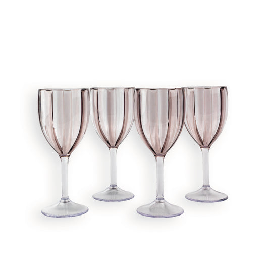 Set x4 Copas Acrílico Stoll Gris 270 cc | Reutilizables y Elegantes