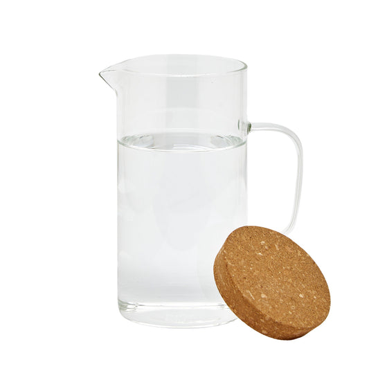 Jarra vidrio c/tapa corcho 1L
