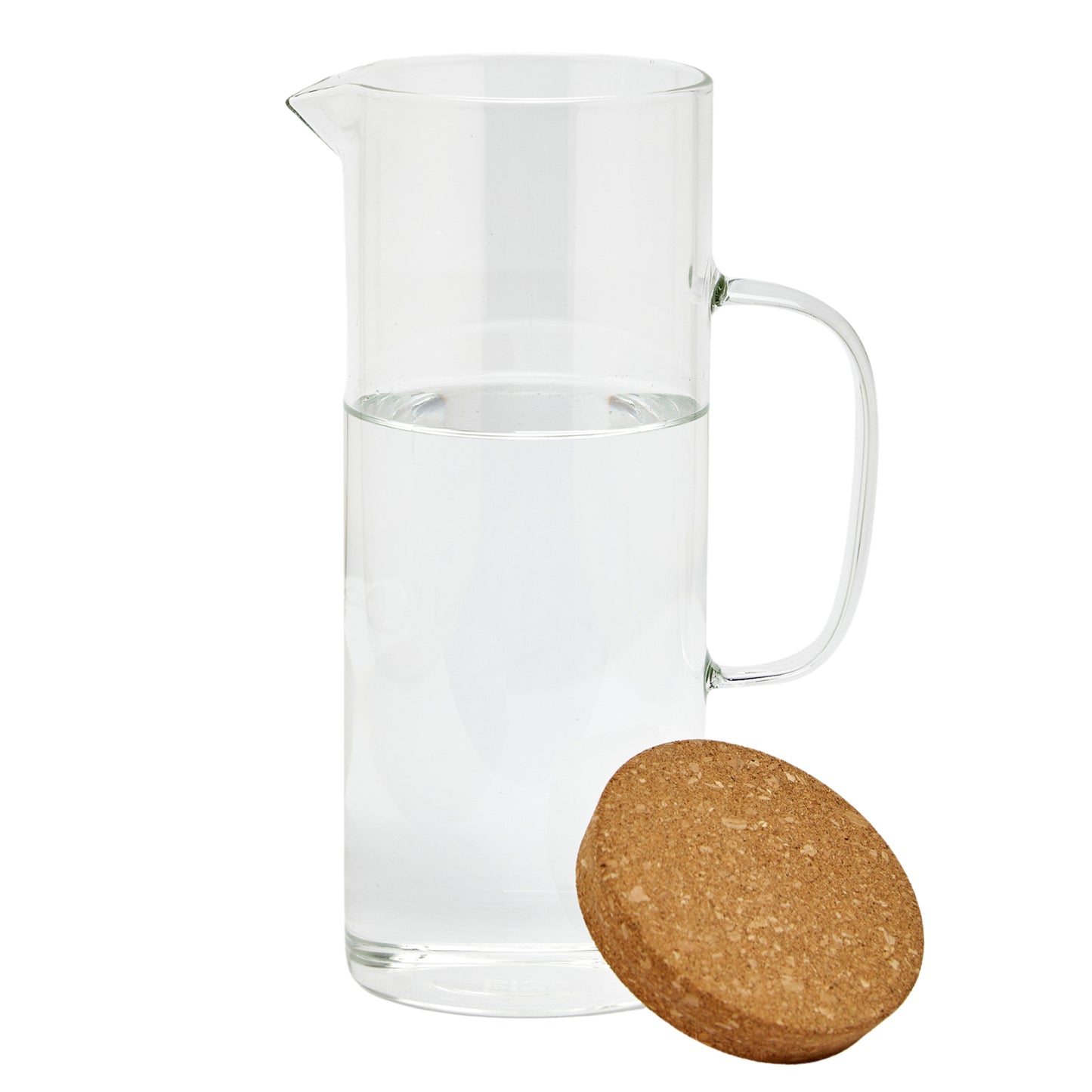 Jarra vidrio c/tapa corcho 1,5 L