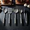 Set X5 Utensilios Cocina Acero Inox Profesional Espátula Espaguetera Pinza