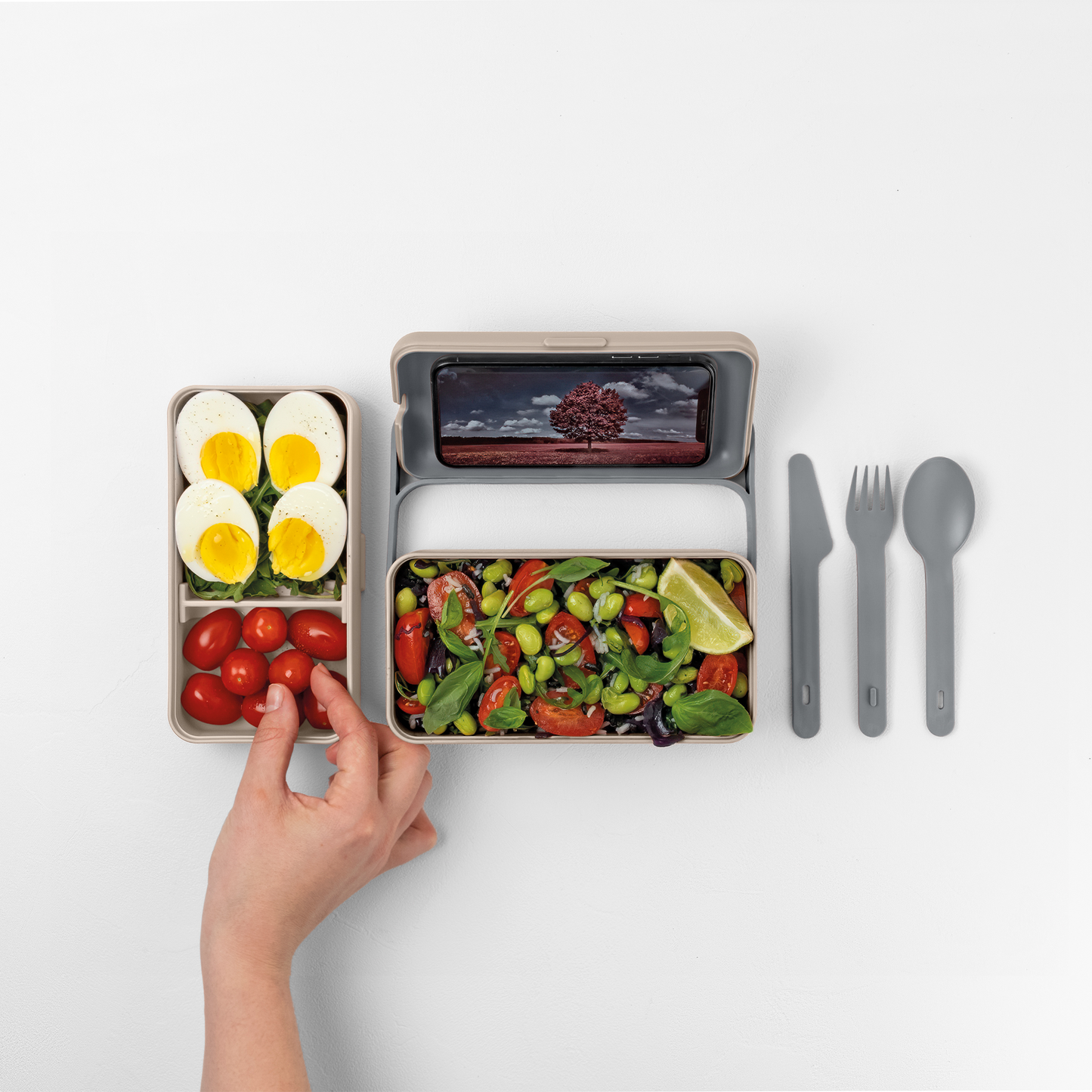 Bauletto Lunchbox M moka gris