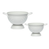 Set X2 Coladores De Acero Blanco (24x14,3 Cm Y 16,5x12 Cm)