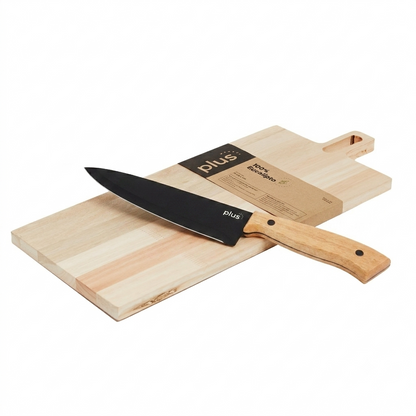 Combo Cuchillo Chef + Tabla Eucalipto Cocina