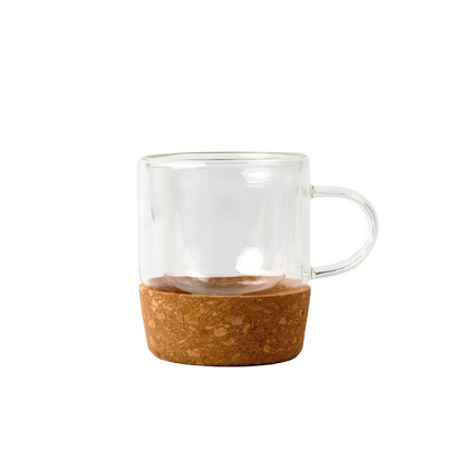 Taza doble vidrio cork