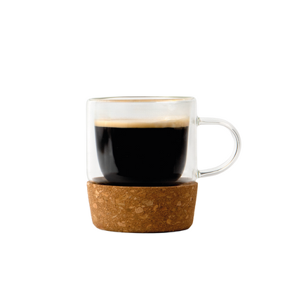 Taza doble vidrio cork