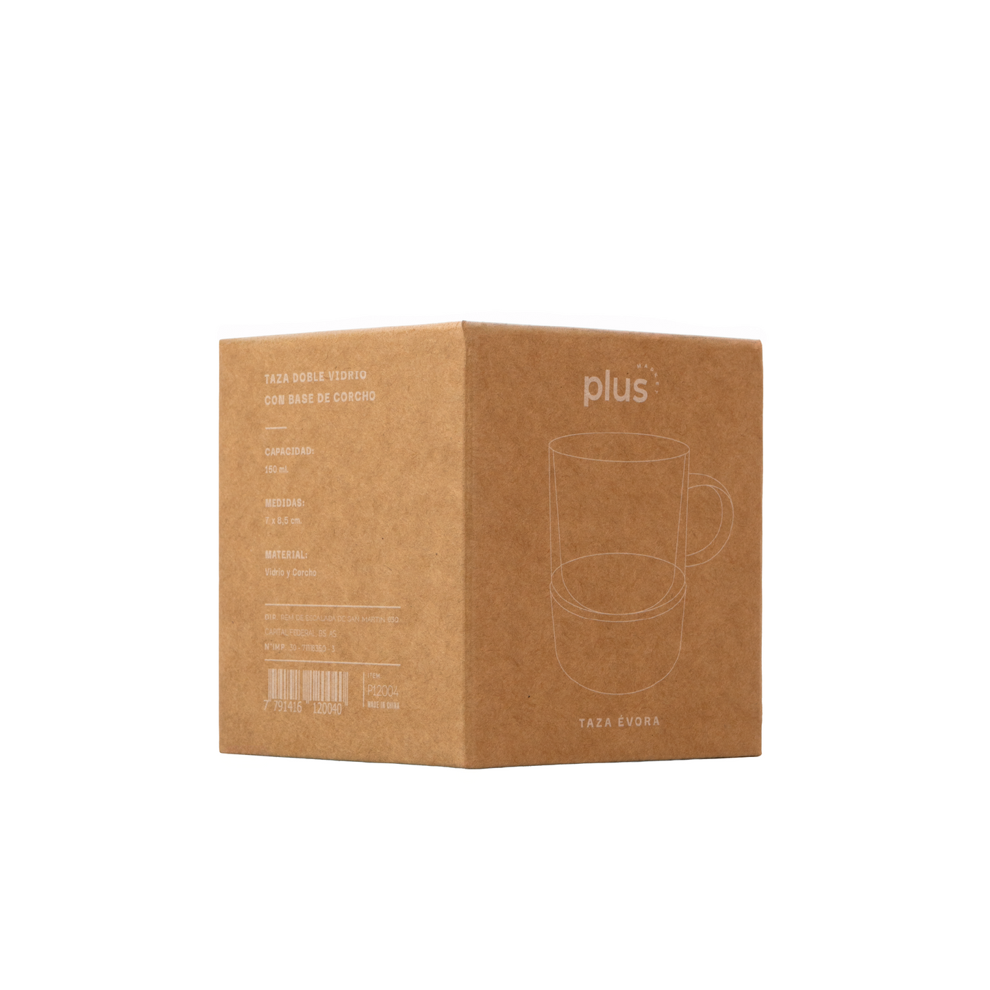 Taza doble vidrio cork
