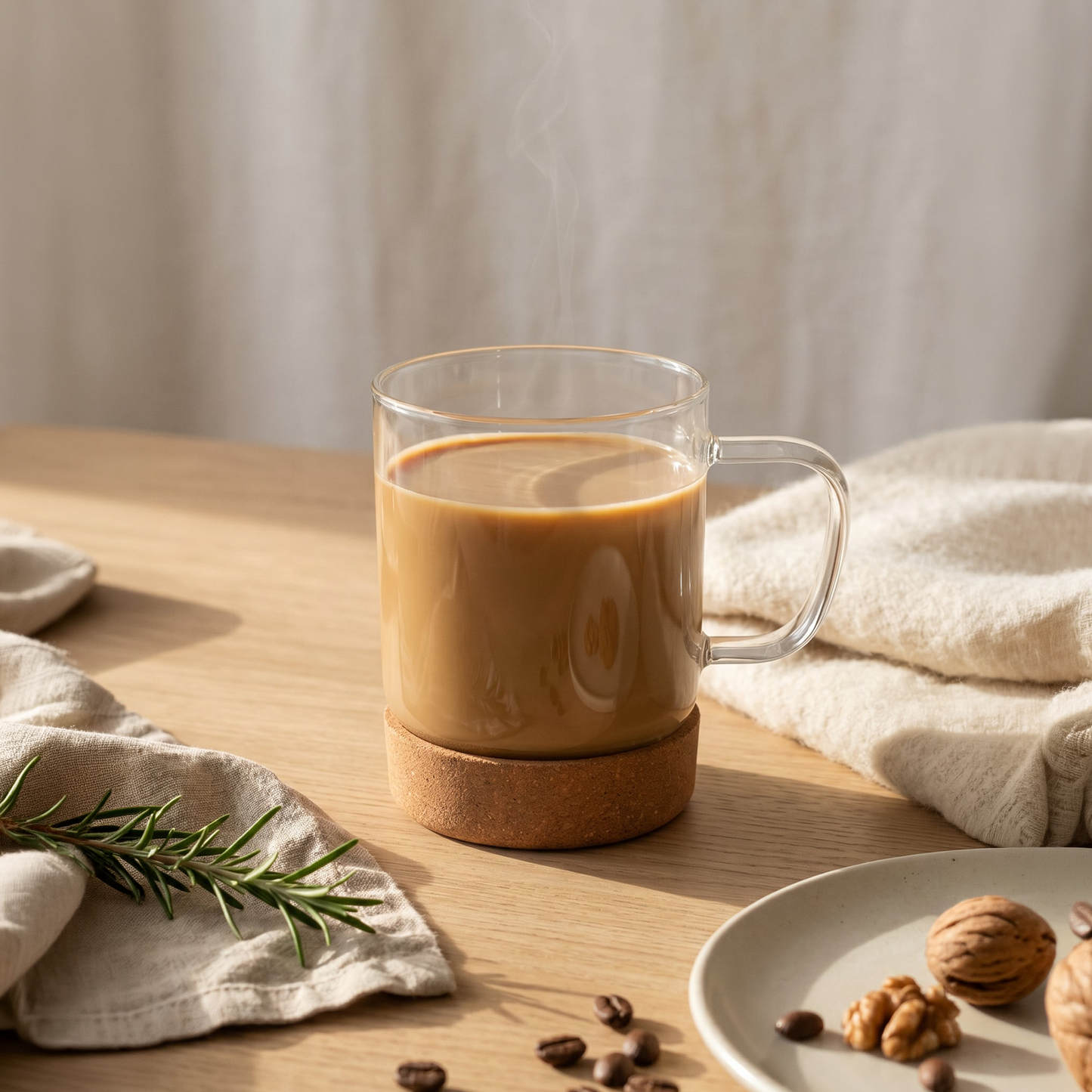 Mug vidrio cork 450ml