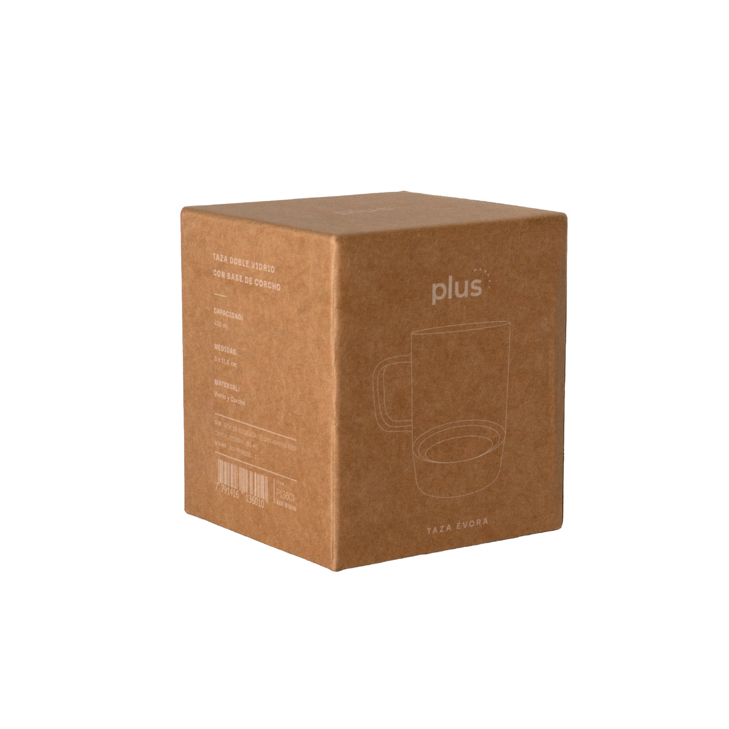 Mug vidrio cork 450ml