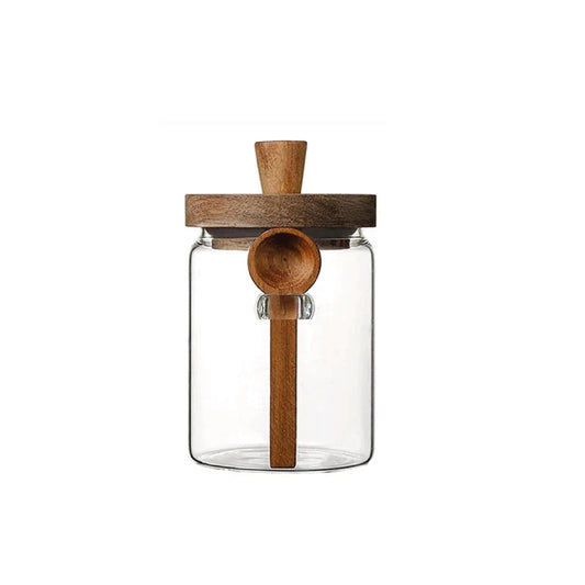 Frasco de vidrio c/cuchara 650ml