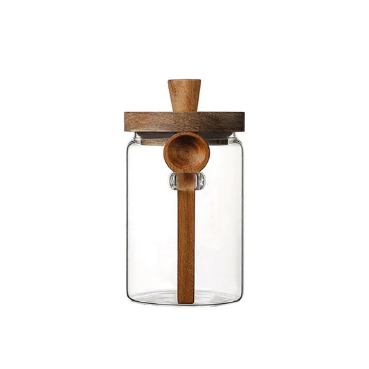 Frasco de vidrio c/cuchara 800ml